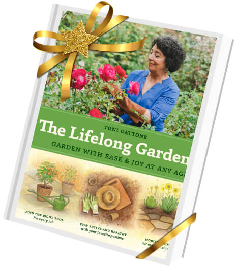 ToniGattone-Book-Ribbon(1) Toni Gattone's The Lifelong Gardener book cover with ribbon